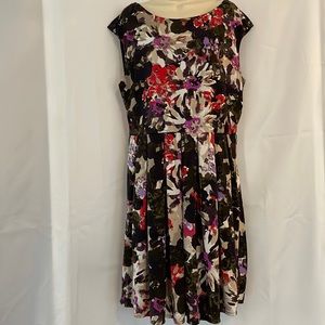 Alfani Spandex Blend Pleated Wide Bottom Dress